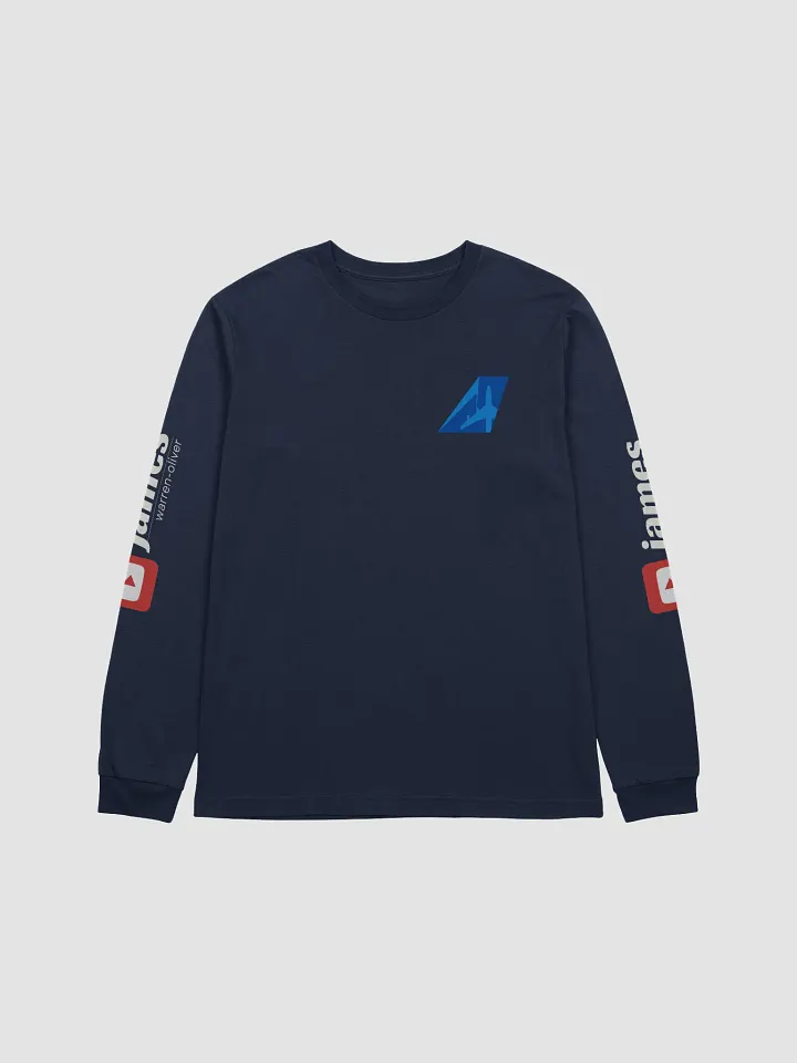💤 First Class Pyjama Long Sleeve Top (Navy) - Two-Tone Blue Tailfin product image (1)