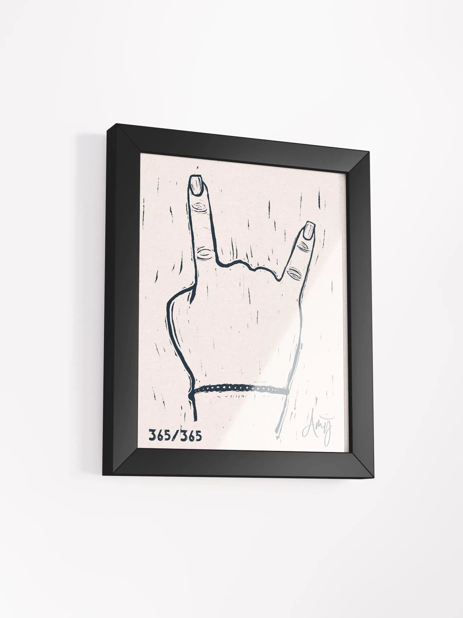 Linocut Rock On Art product image (9)