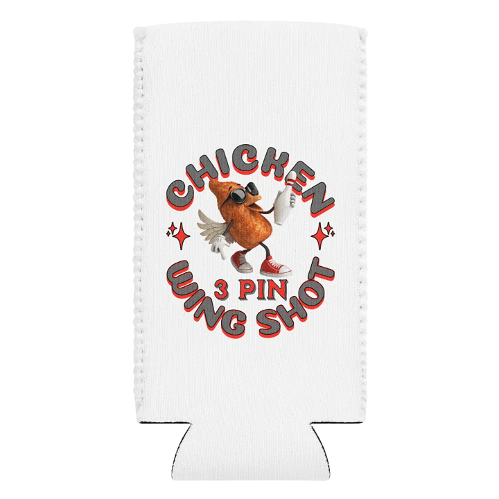 Chicken Wing Shot 3 Pin Bowling Funky Can Cooler product image (1)