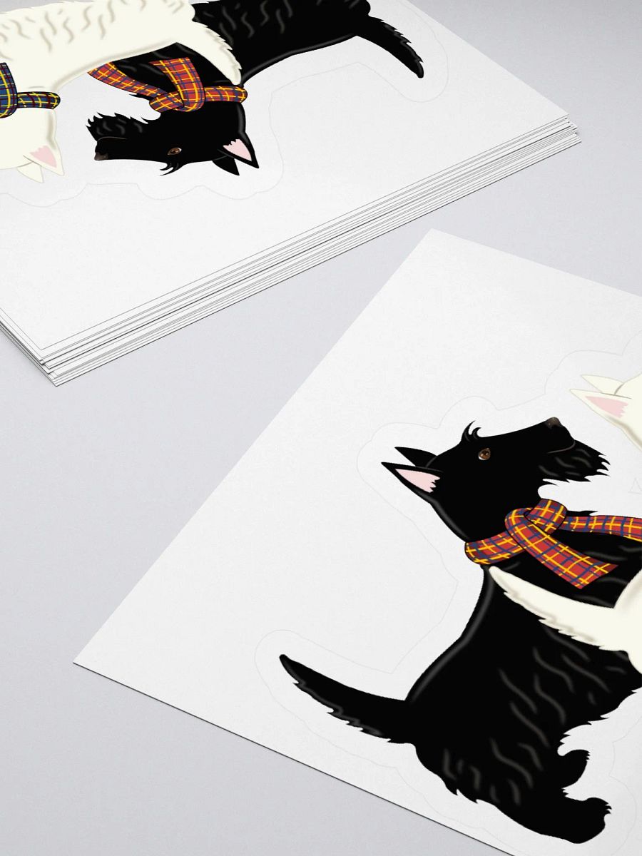 Black & White Scotties Sticker product image (10)