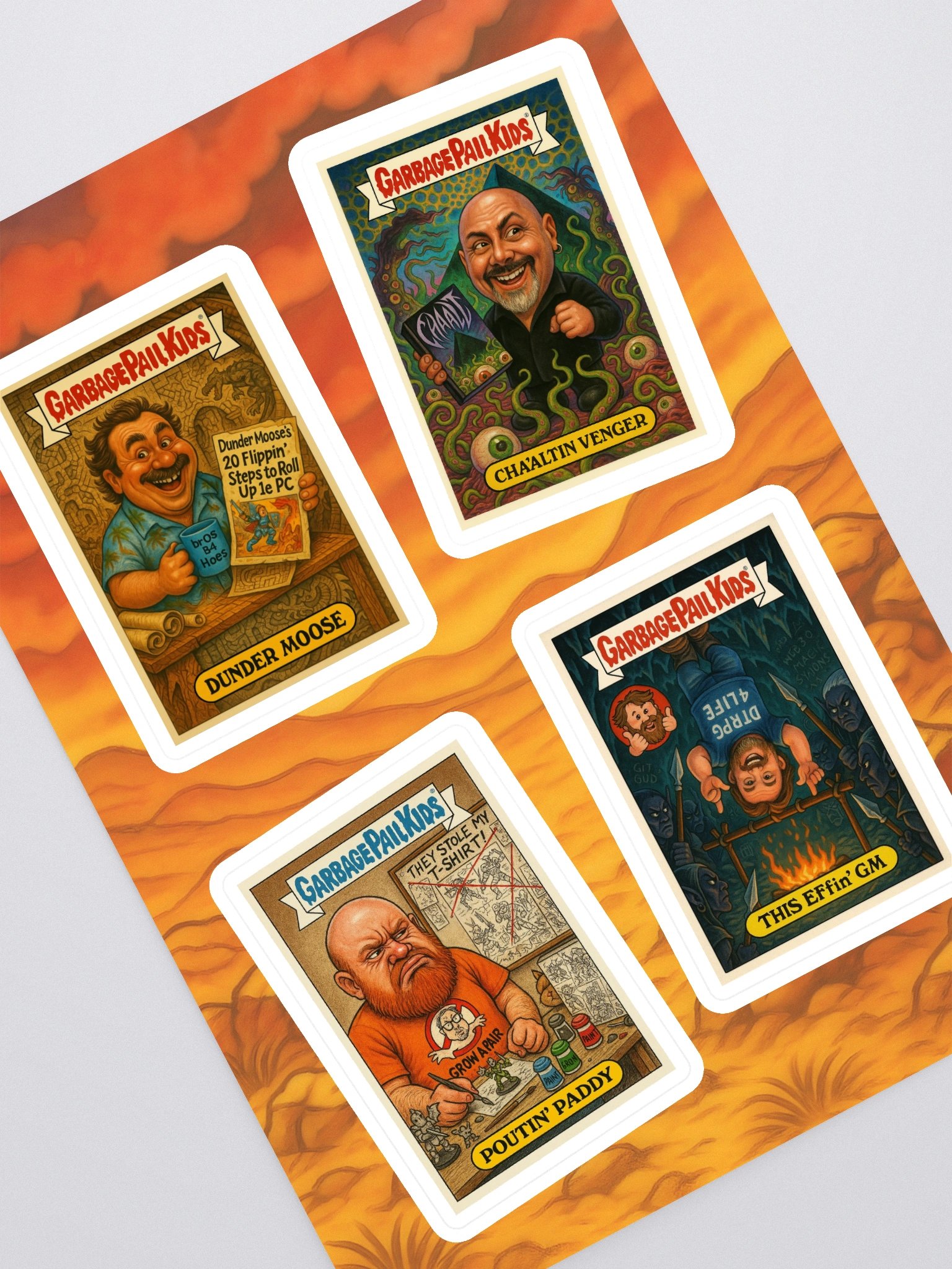 GPK Parody Sticker Sheet [TTRPG Twitter Edition] Sheet 1 product image (1)