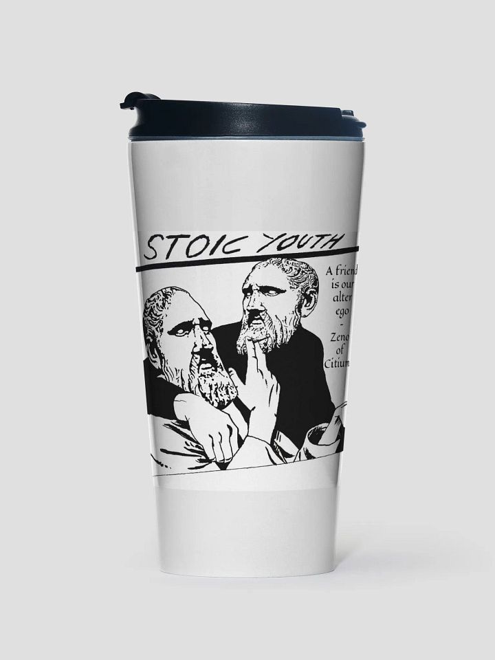 Stoic Youth Zeno of Citium quote Stainless Steel Travel Mug product image (1)