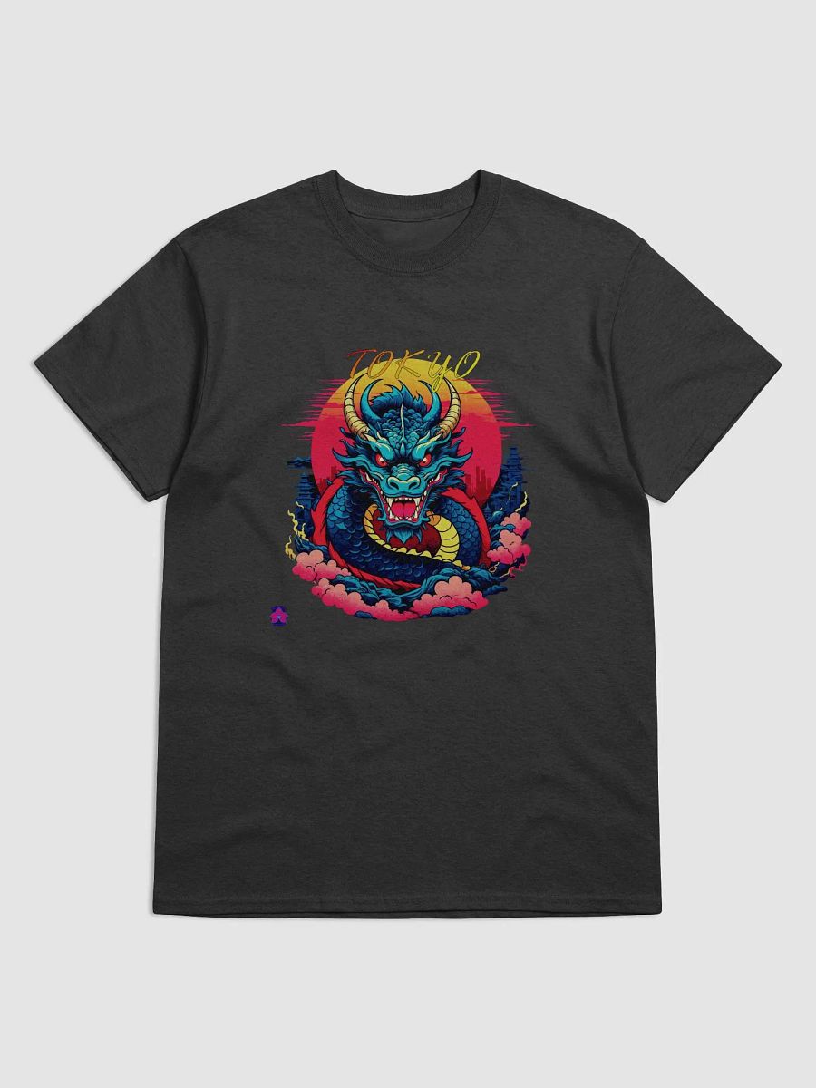 Retro Asian Tokyo Dragon Sunrise T-shirt product image (1)