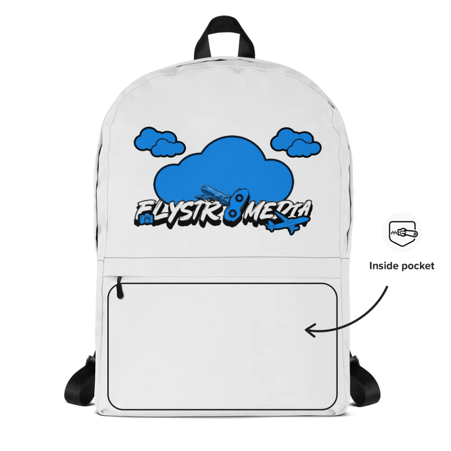 Flystr8media Backpack (White) product image (8)