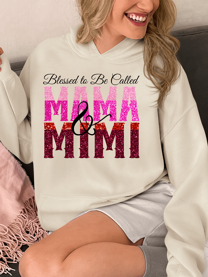 Blessed To Be Called Mama and Mimi, Mothers Gildan Classic Hoodie product image (1)