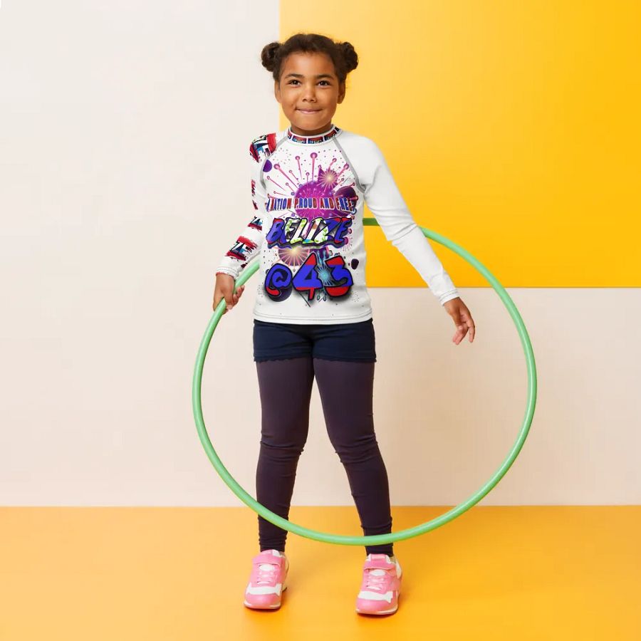 Belize Independence Kids Rash Guard product image (10)