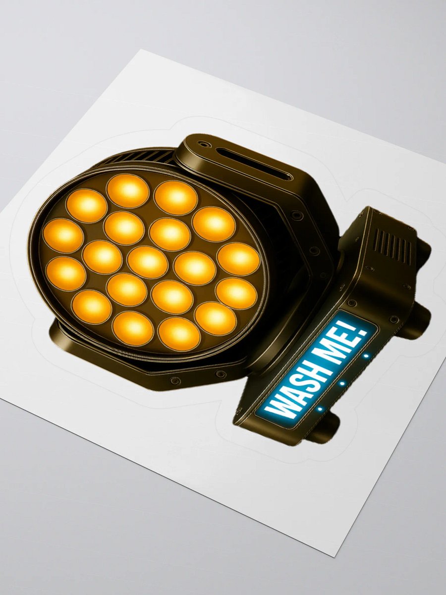 Theatrically Jerry: "Wash Me" Amber LED Stage Wash Light Stickers product image (9)