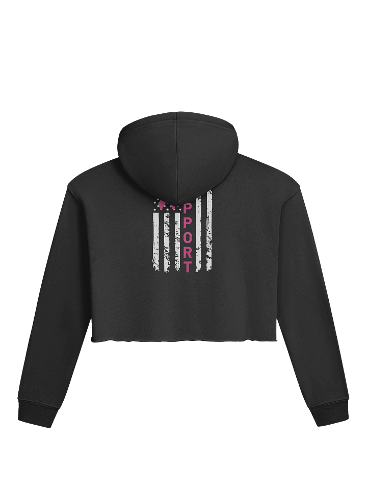 Esprit de Corps “Support” Cropped Hoodie — Breast Cancer Awareness Edition product image (4)