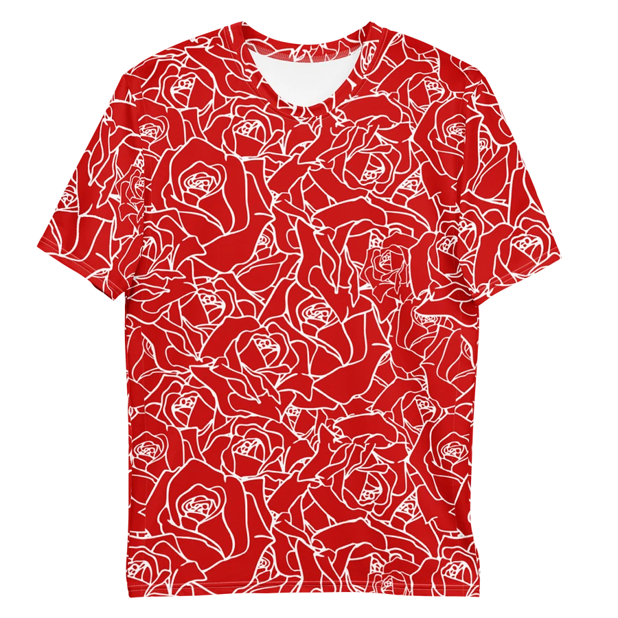 Loads of Roses · red-white crew neck t-shirt product image (22)