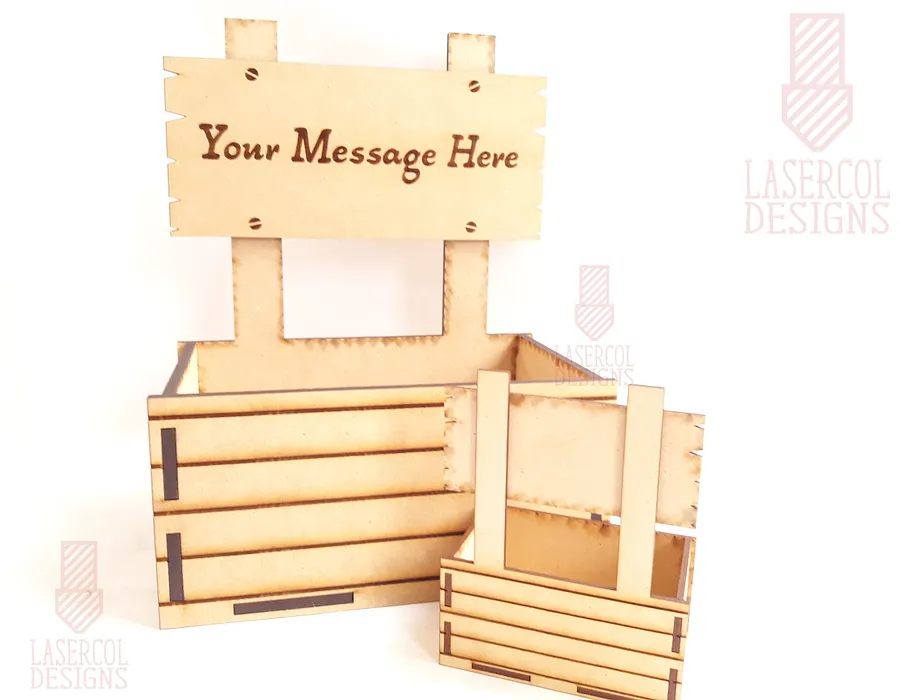 Gift Basket (Two Sizes) - Laser Cut Files product image (8)
