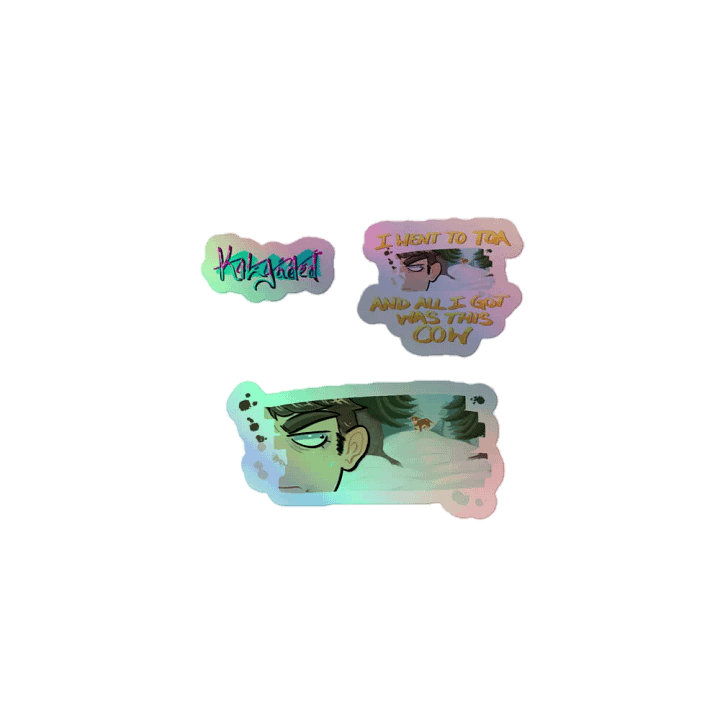 Cursed Edition - Cow - Holo Sticker Sheet product image (1)