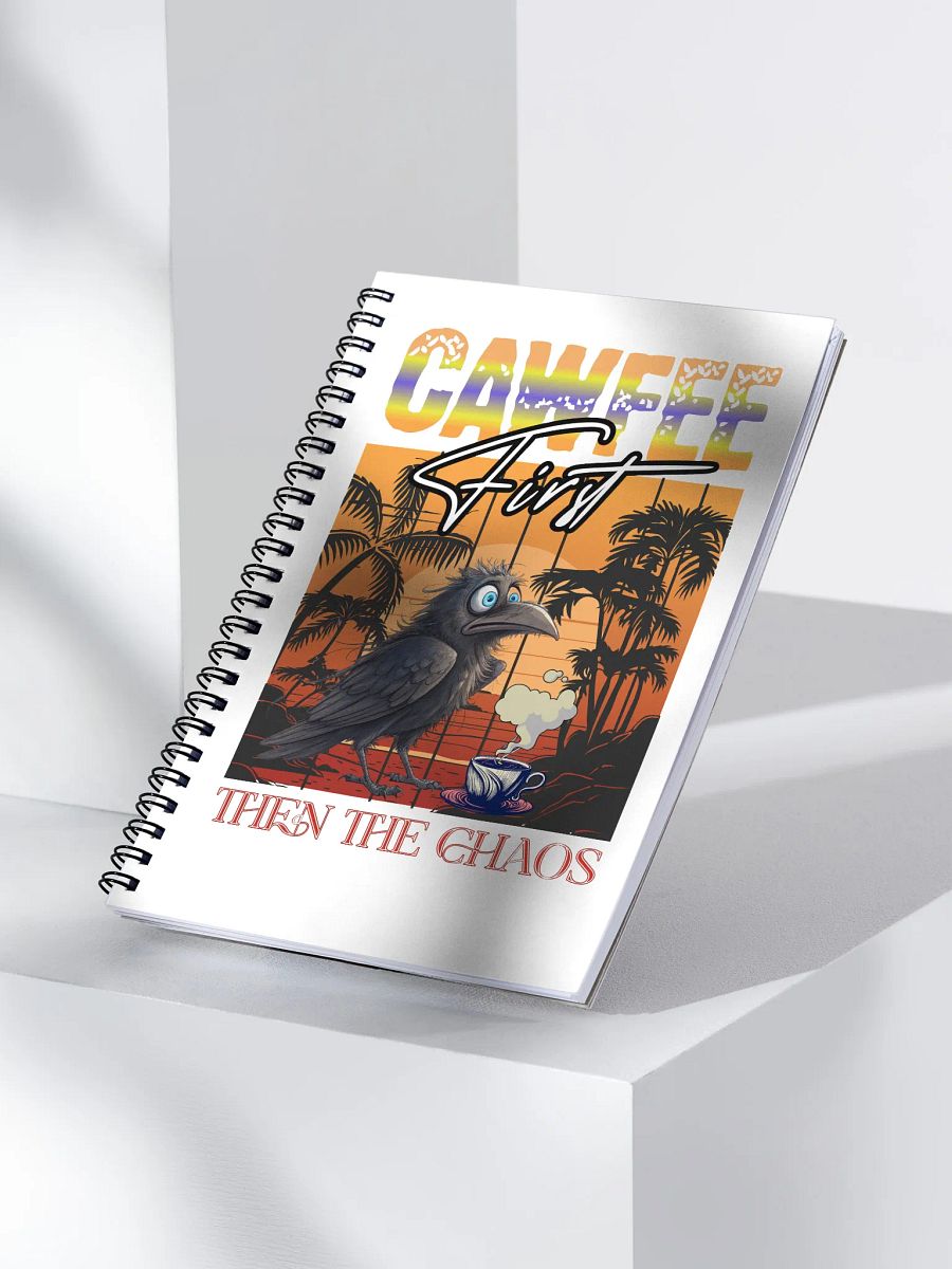 Cawfee First Then The Chaos Spiral Notebook product image (3)