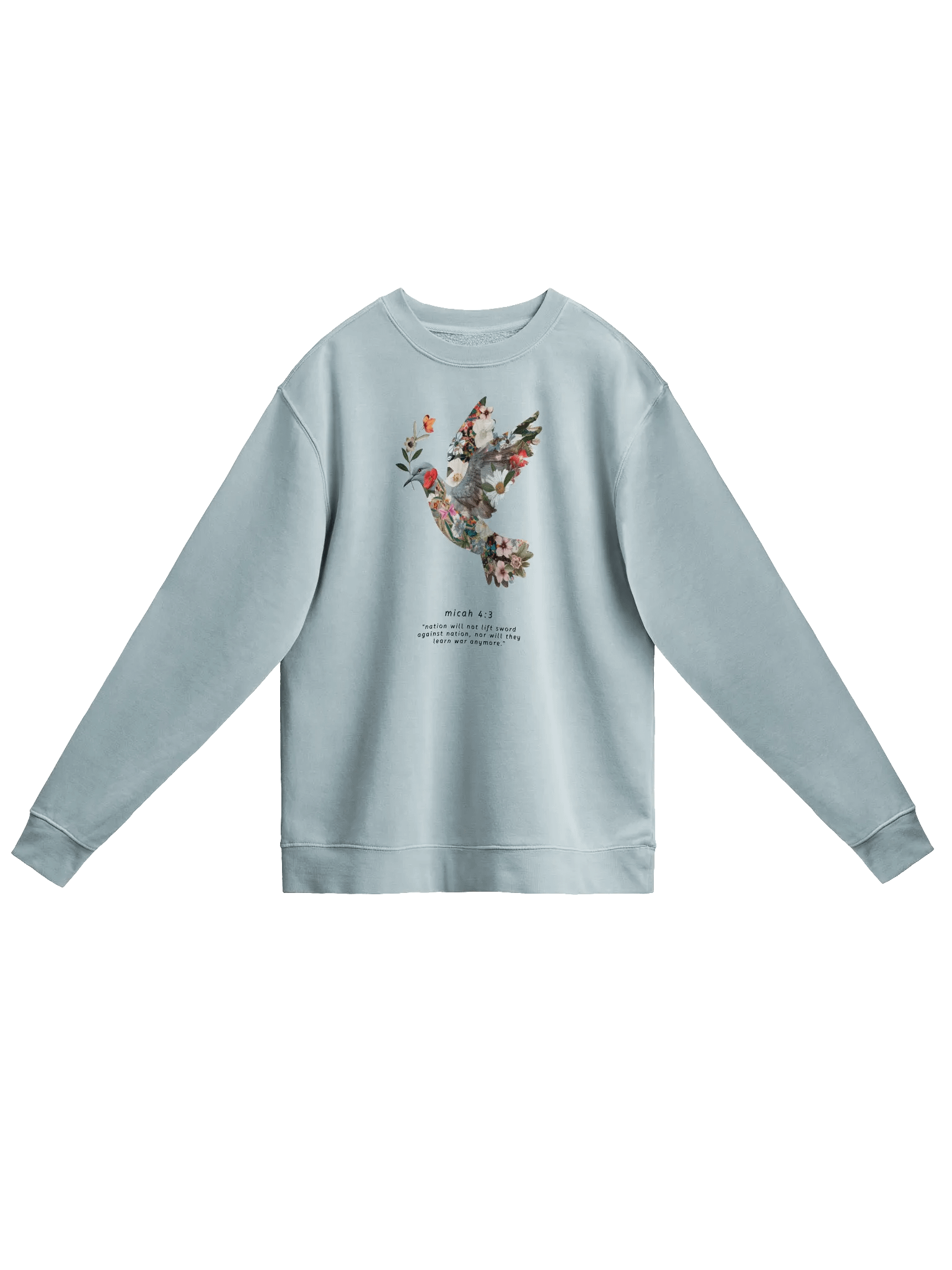 Floral Peace Dove | Micah 4:3 | Unisex Sweatshirt product image (3)