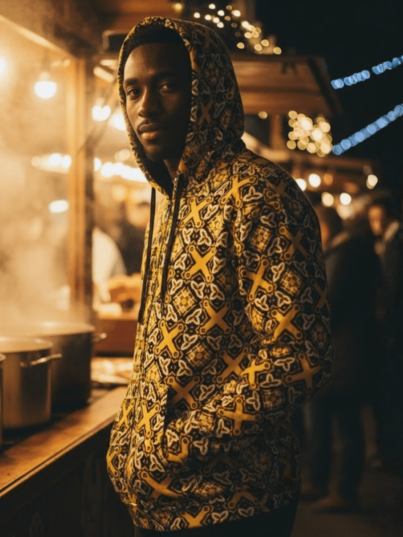 Symmetric X Grid Unisex Zip Hoodie product image (1)