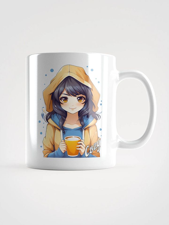 Cozy Kawaii Anime Girl - Coffee or Soup Mug - 11 oz - 15 oz - 20 oz - v2 product image (1)