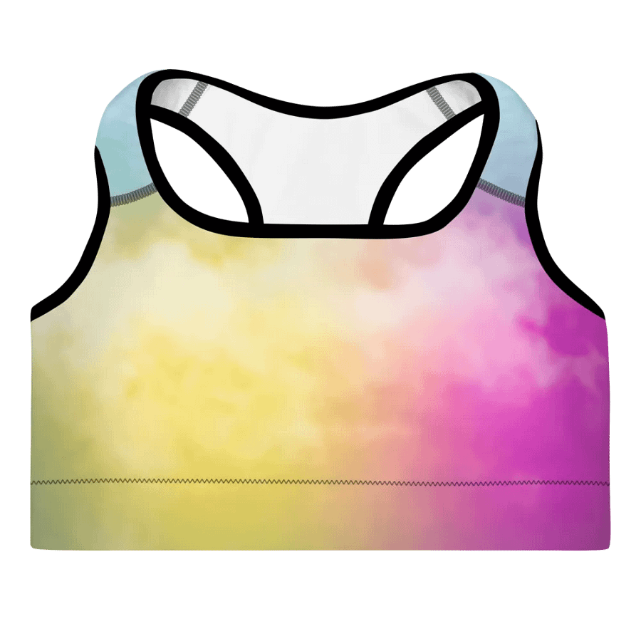 Blur cloud rainbow Design Padded Sports Bra - v3 product image (3)