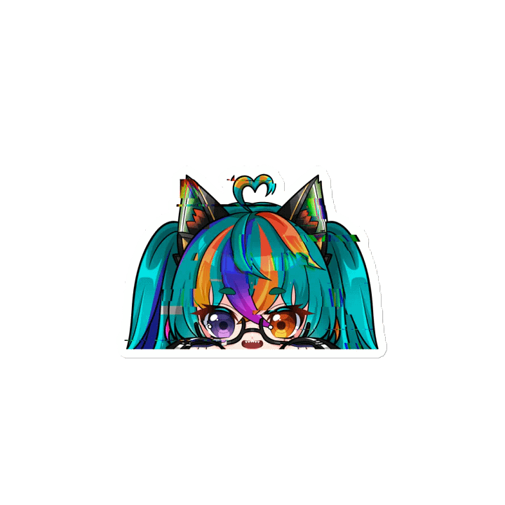 Glitchy Neko Zombii Die-Cut Magnets product image (2)