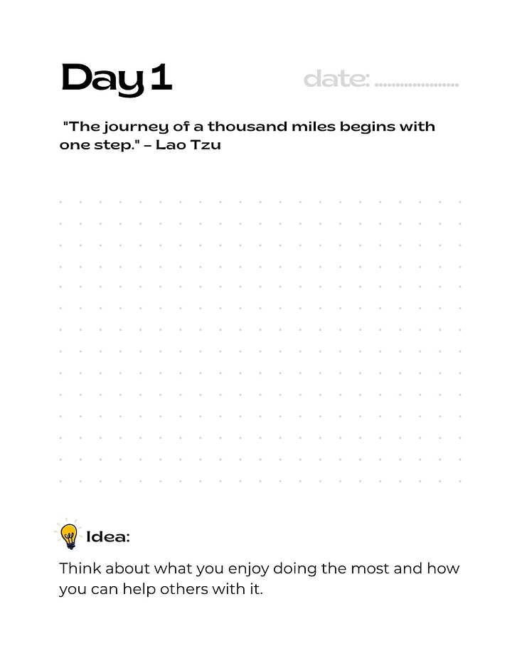 One Creative Hour for 30 Days: Printable Journal Template product image (2)