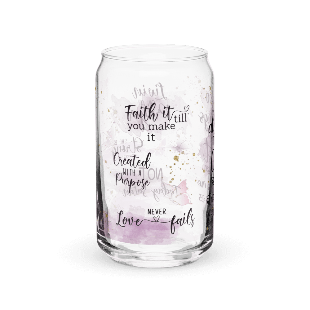 I Can Do All Things Through Christ Glass Tumbler product image (7)