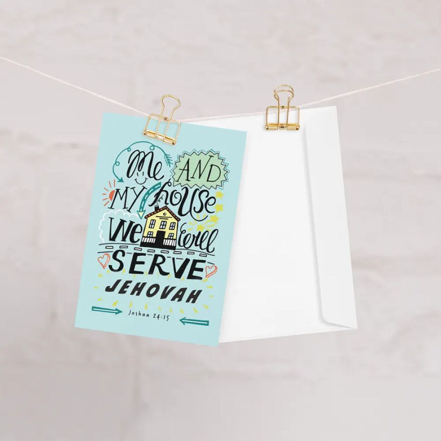 'Me and My House' | Joshua 24:15 Greeting Card product image (1)