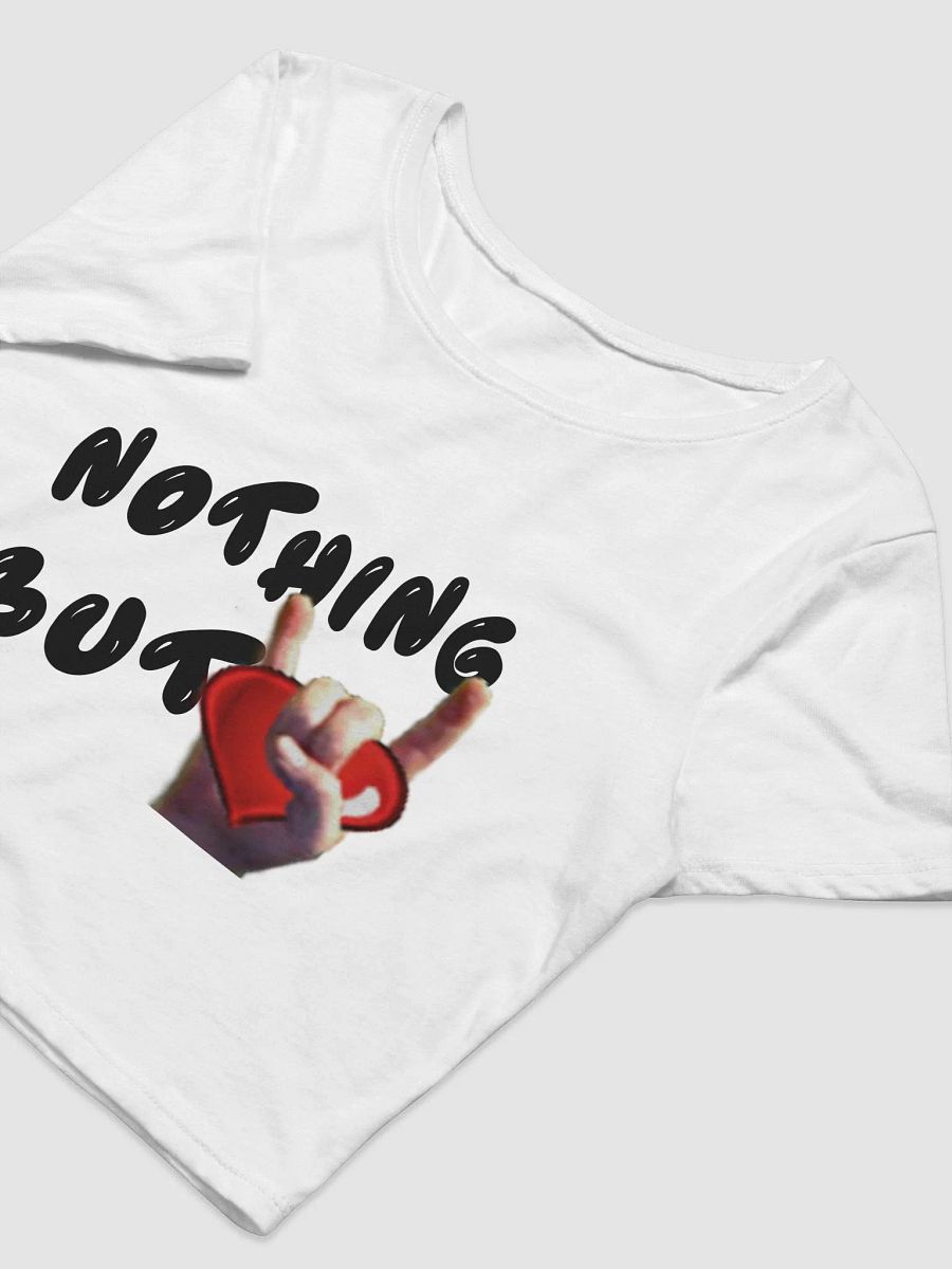 Nothing But Love - Black Text - Women's Crop Tee product image (3)