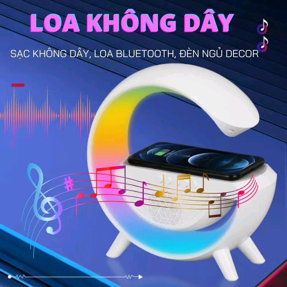 Loa bluetooth kèm đế sạc nhanh không dây có đèn led RBG product image (4)