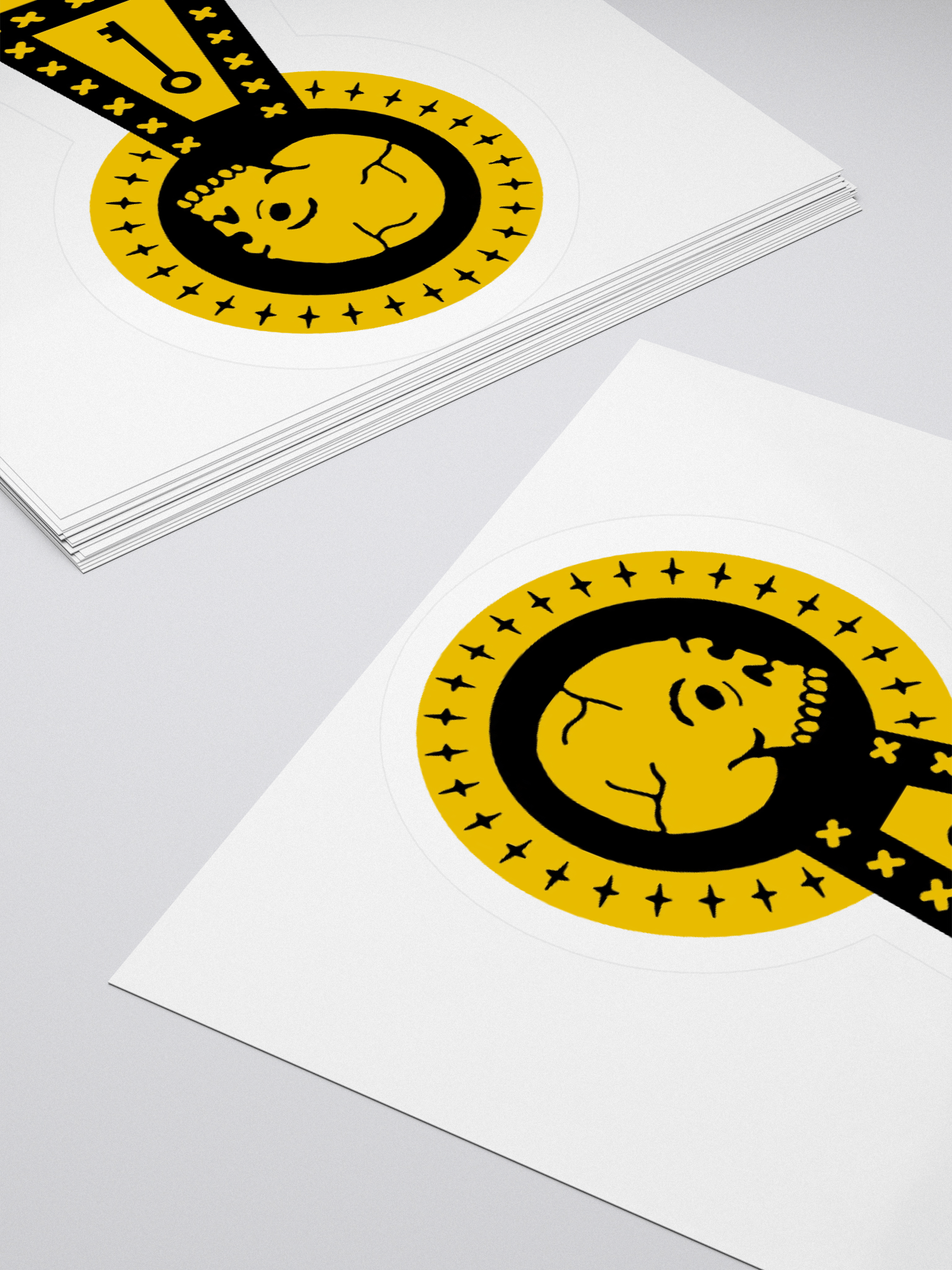 Yellow Keyhole Sticker product image (4)