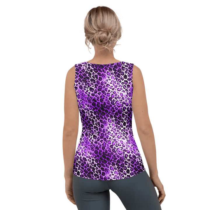 Purple Leopard Patetrn Women TankTop product image (2)