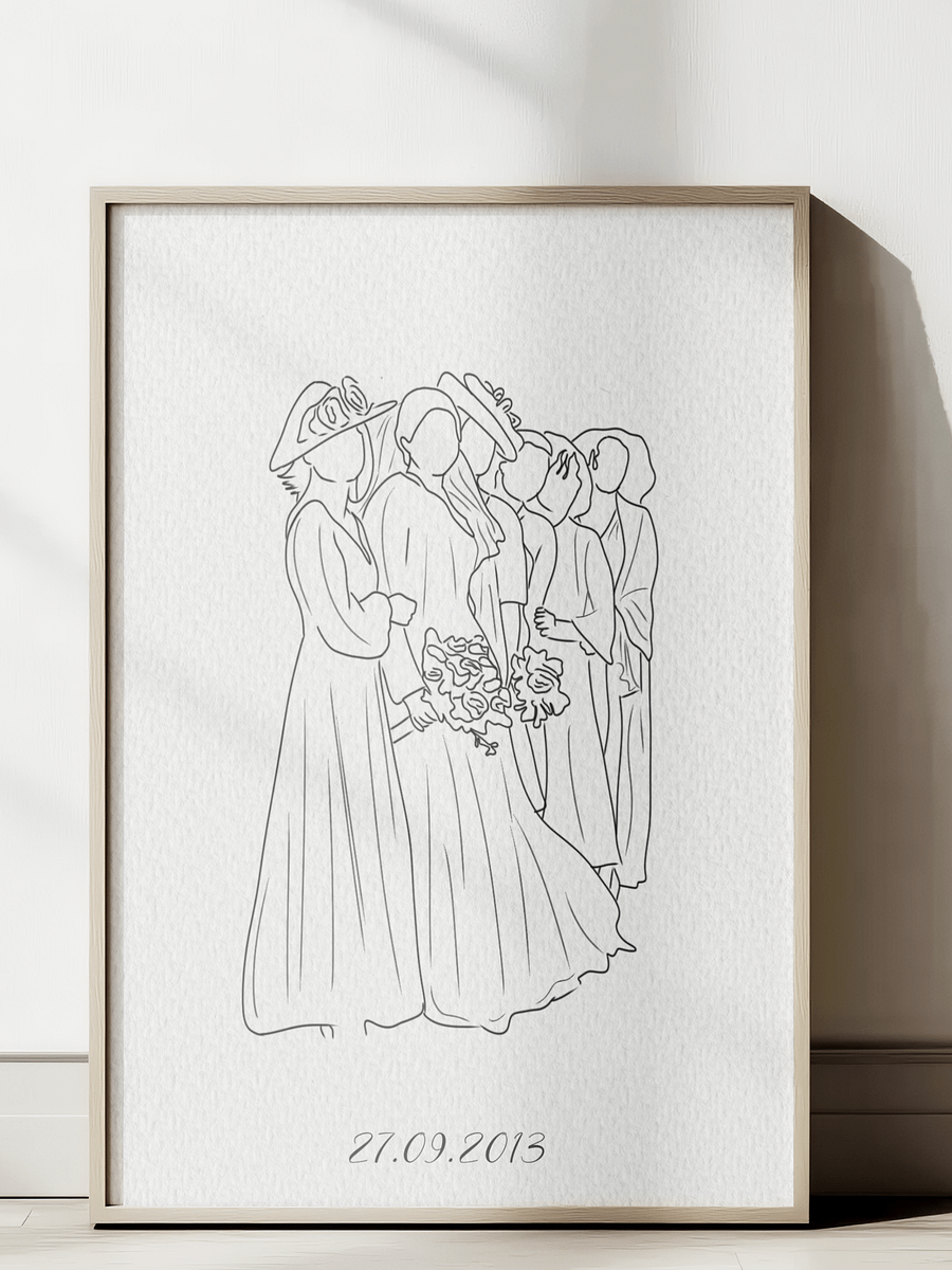 Custom line Art Portrait from Photo product image (1)