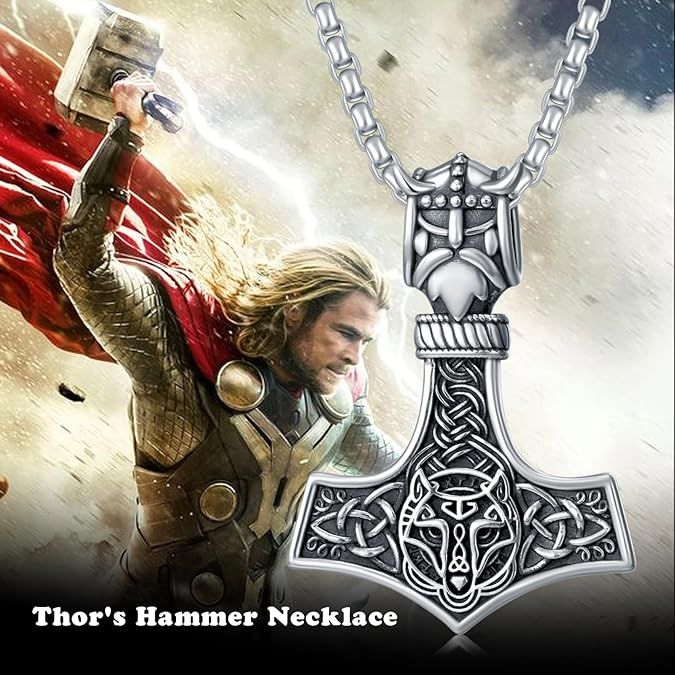 Forged In Valhalla® Thor’s Hammer Viking Necklace – 925 Sterling Silver Pendant for Men product image (1)