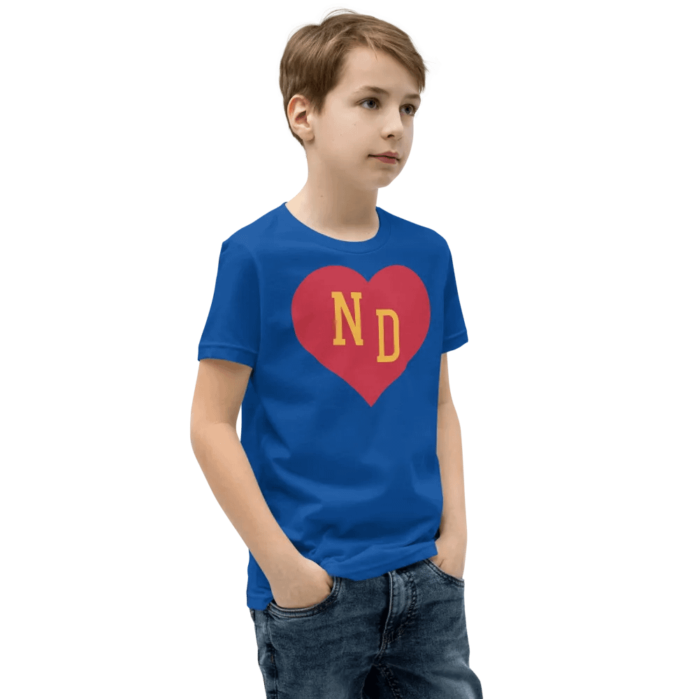 ND Heart Red Unisex Youth T-shirt product image (3)