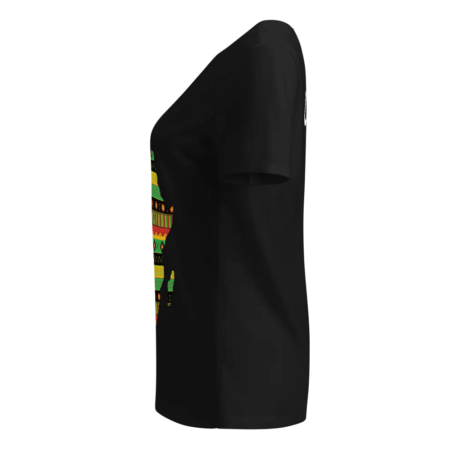 Uhuru - Women's Black Colourful African Map Tee product image (5)