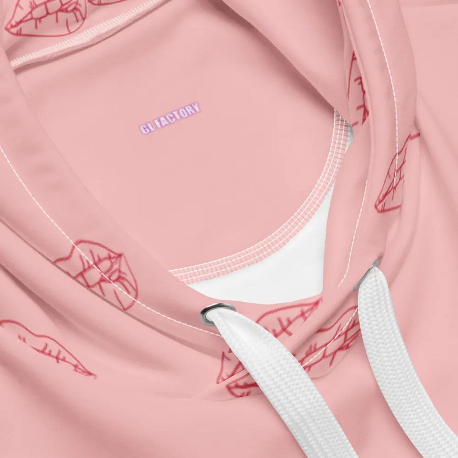 Orm Kornnaphat Lips Unisex Hoodie (Pink) product image (4)