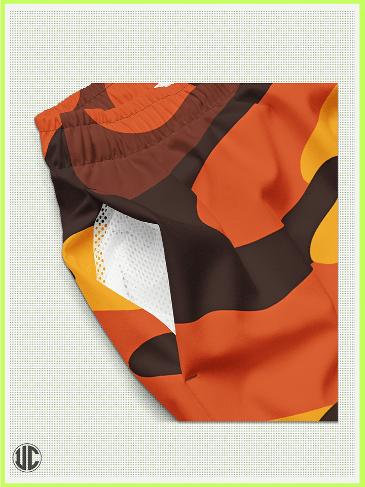 Savage Sunset Orange Camo – Men’s Swim Trunks product image (2)