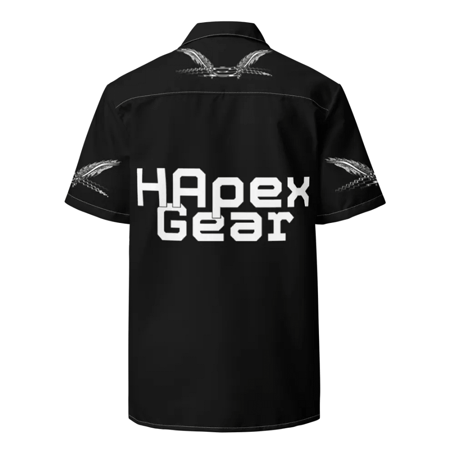 White HApex Gear White Logo Cancer Awareness Orange Ribbon. Black Hawaiian Shirt product image (8)