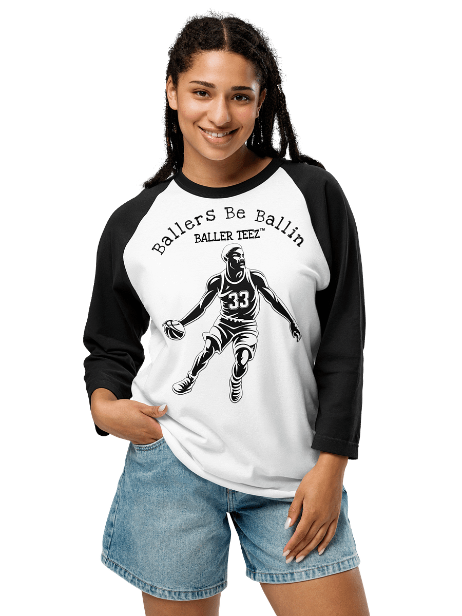 Baller Teez 33 Unisex 3/4 Sleeve Raglan Shirt product image (4)