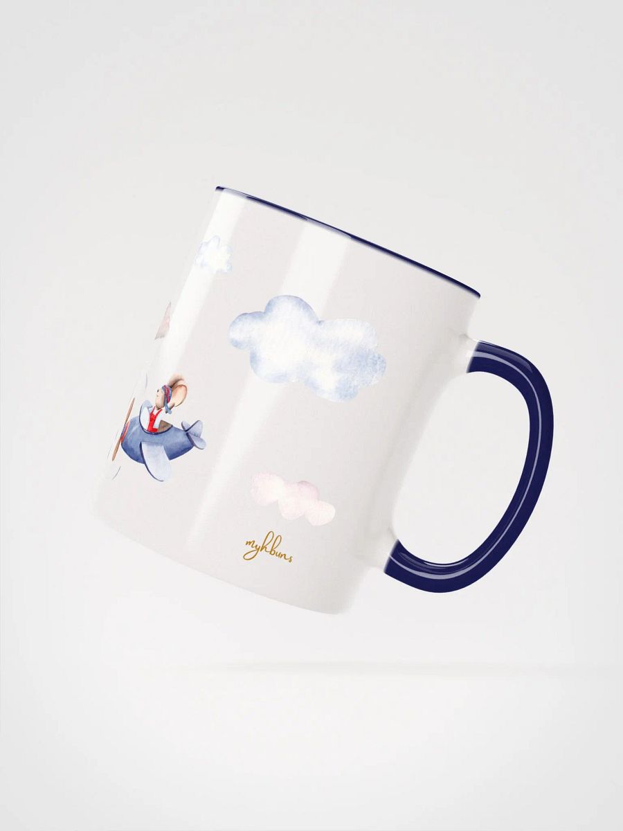 In The Air Ceramic Mug | Rabbit & Mouse Adventure in the Skies | Whimsical Drinkware product image (2)