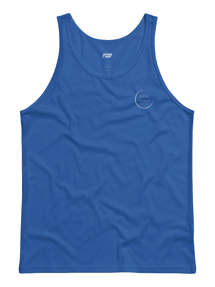 Men's White Faded Circle River Trendz Logo Tank product image (5)