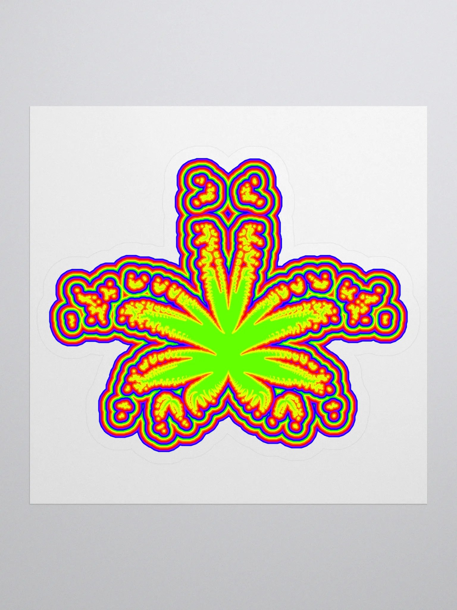 Cannabis Rainbow Stoner Sticker, 420 Queer Pride Pot Leaf Art product image (13)