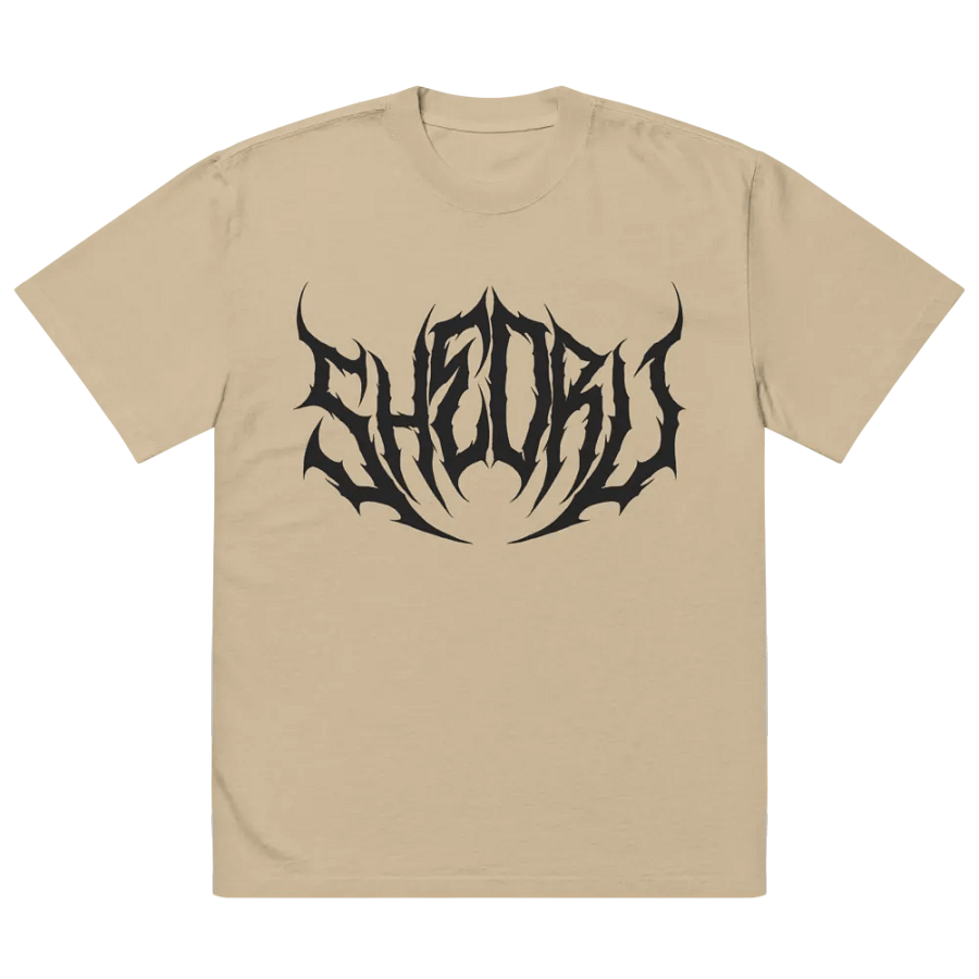 Death Metal Oversized Faded Tee - Khaki product image (3)