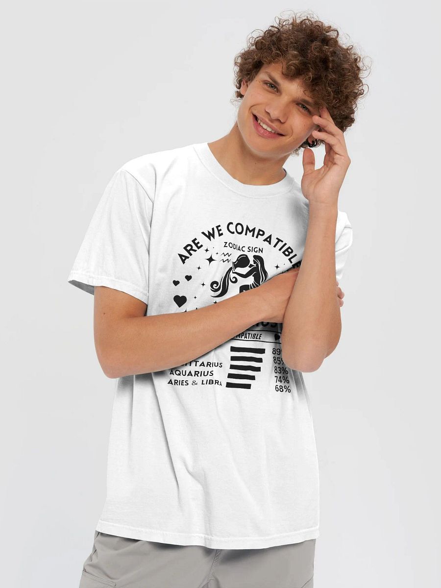 Aquarius Zodiac Sign Romantic Compatibility T-Shirt - Light Comfort Colors 1717 product image (4)