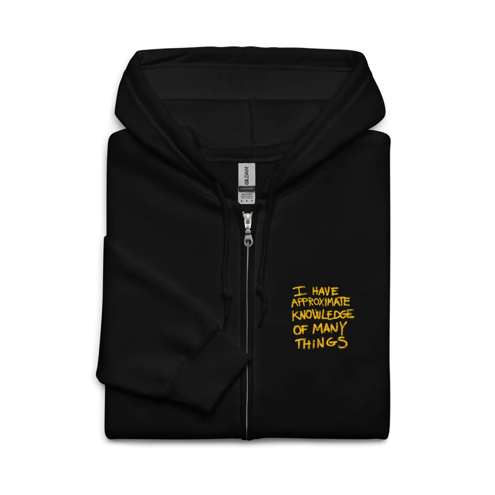 Demon Cat With Text on the Front Classic Zip Hoodie Multicolor product image (5)