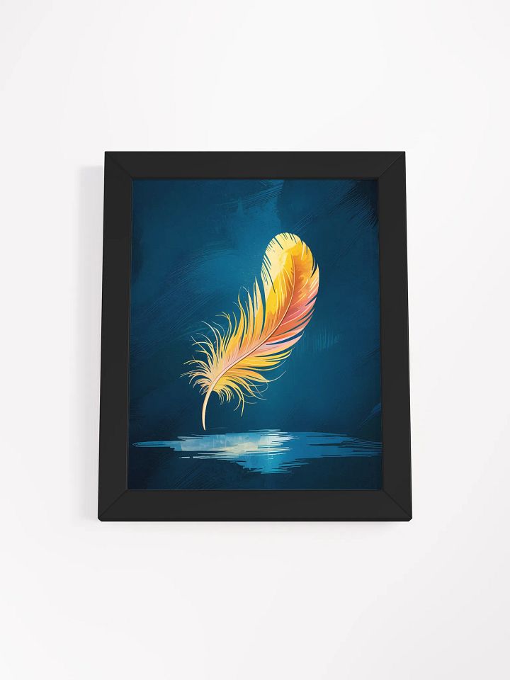 Floating Feather Framed Print | Ethereal Nature Wall Art product image (1)