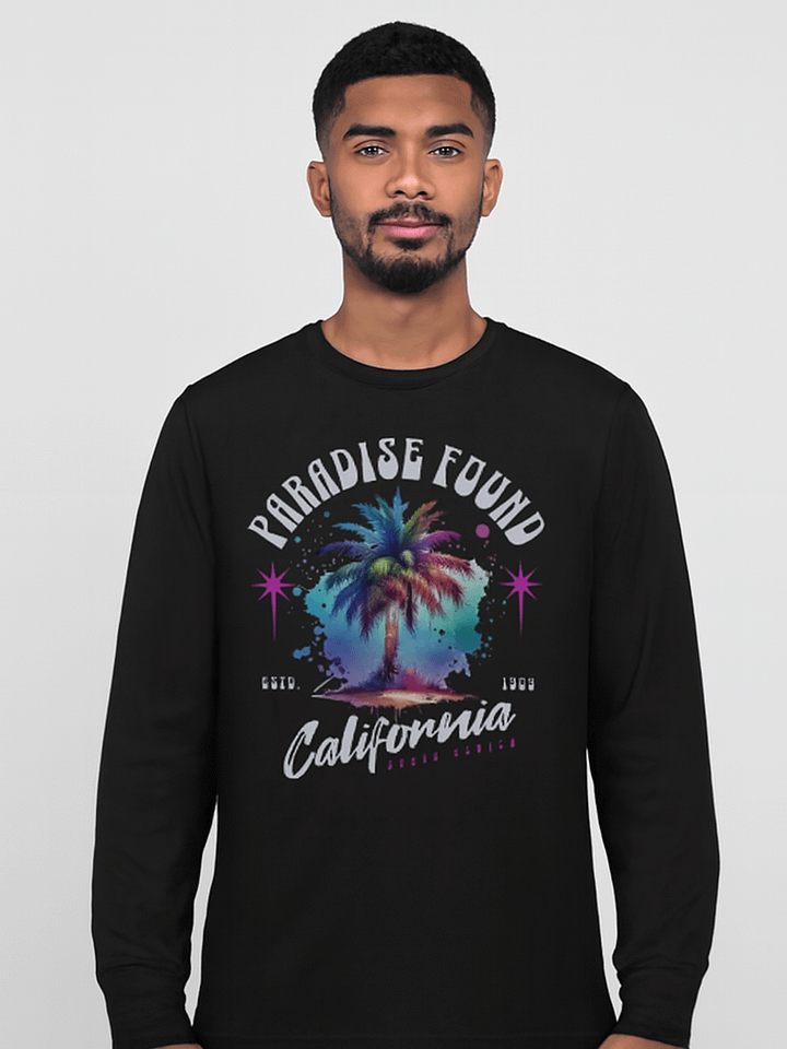 Tropical Splash Palm Tree Long Sleeve T-Shirt product image (1)