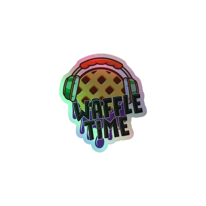 Waffle Time Holographic Stickers product image (1)