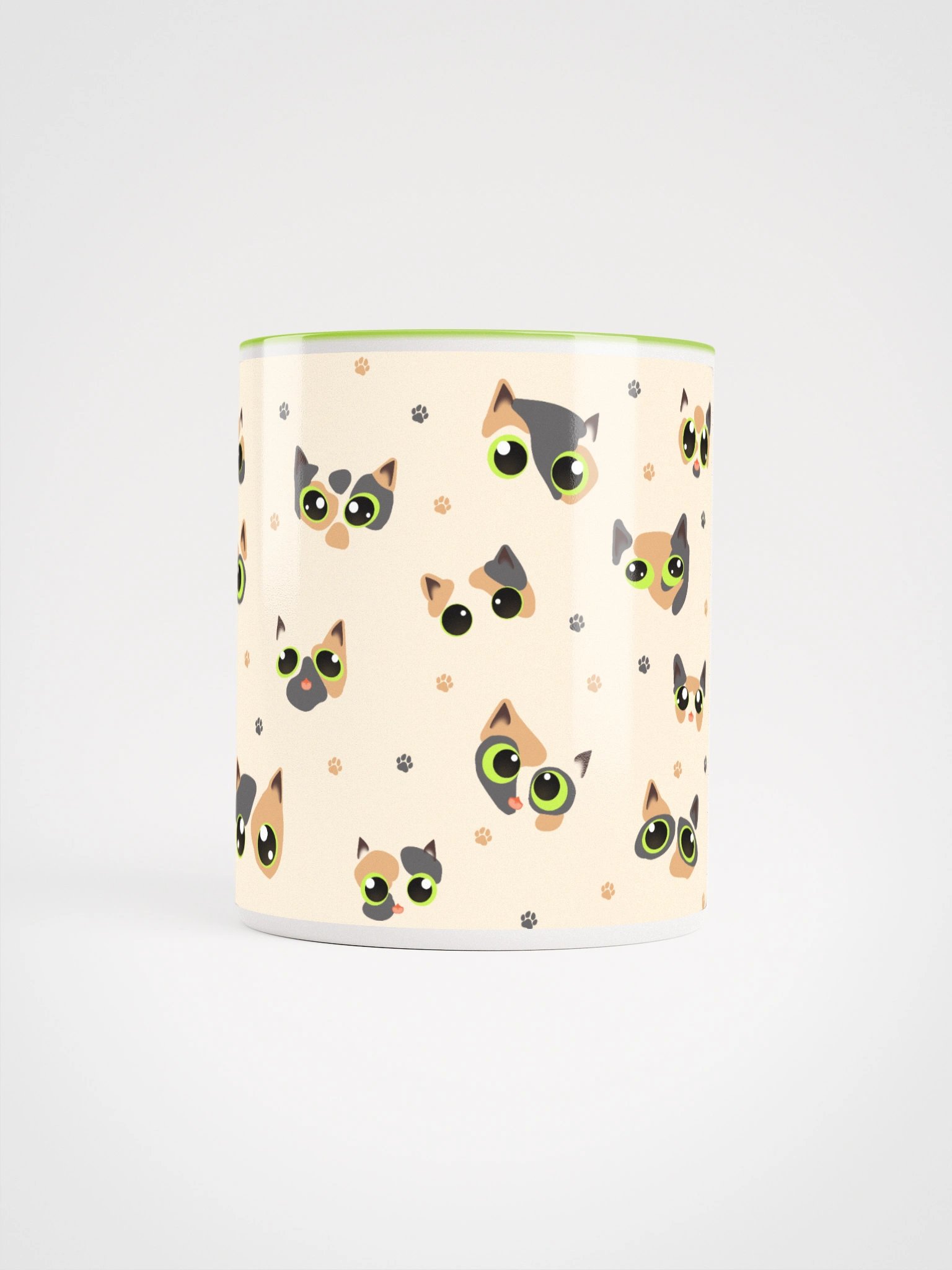 Calico Cat Faces (Green Eyes) Mug product image (5)