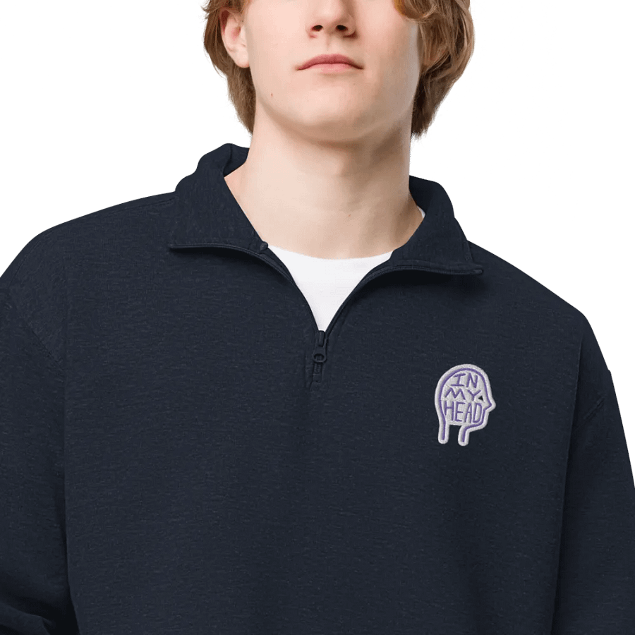 In My Head (purple bubble design) embroidered quarter zip product image (15)