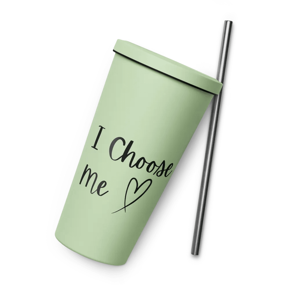 Tumbler with Straw - I Choose Me - Black Text product image (52)