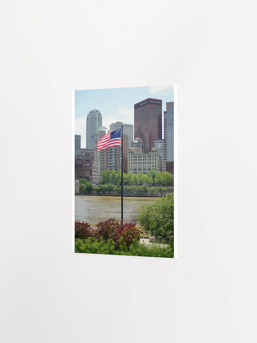Pittsburgh - BNY Mellon Center, K&L Gates Building and U.S. Flag - print/poster product image (2)