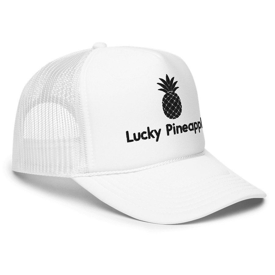 Lucky Pineapple Films Logo Embroidered White Trucker Hat product image (3)
